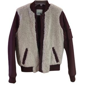 Levi’s faux sherpa zip front bomber jacket womens size XS